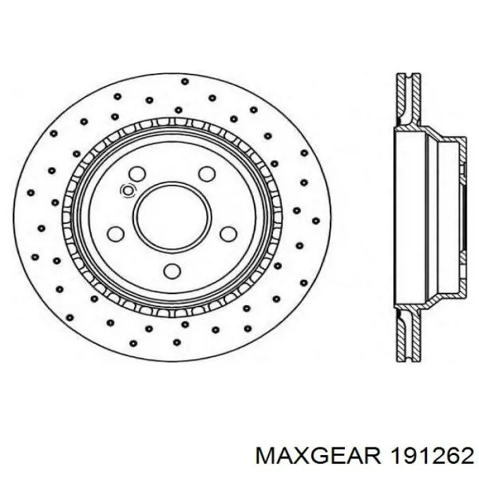Задний тормозной диск Maxgear 191262 цена, от 36.20 USD