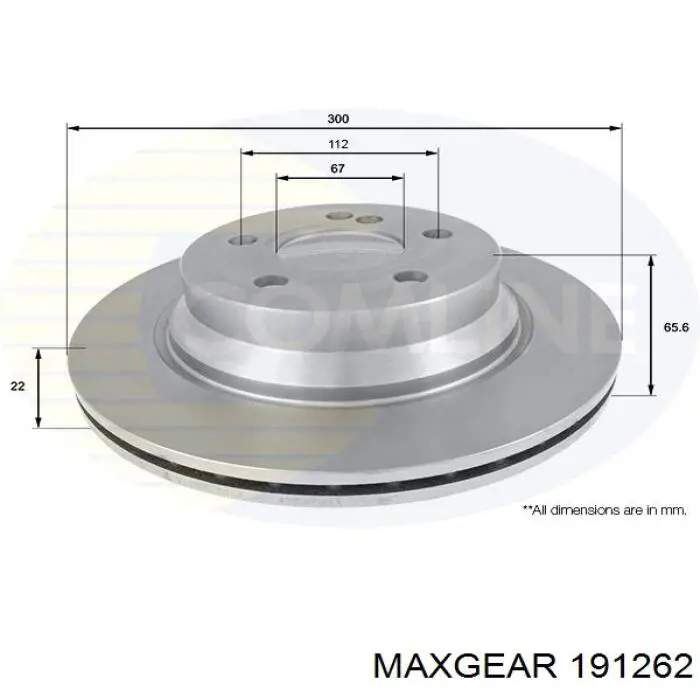 Купить 191262 Maxgear Диск тормозной задний