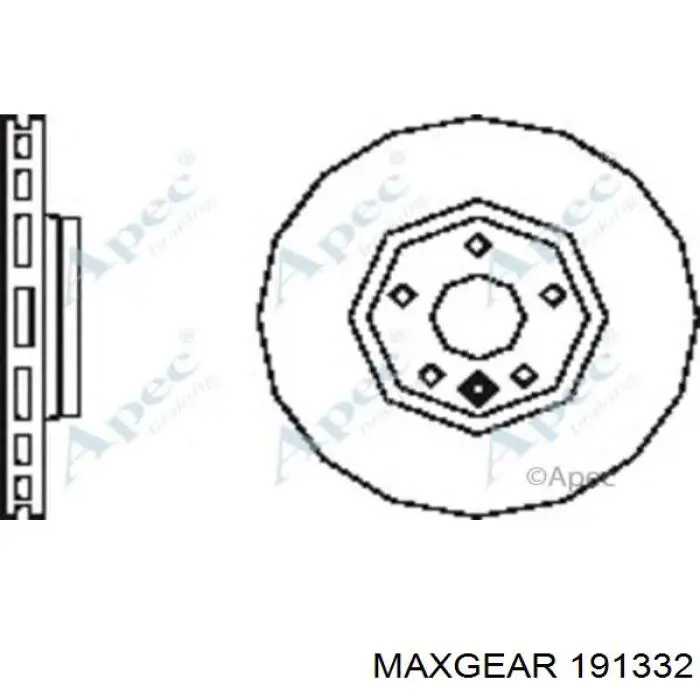 Передние тормозные диски 191332 Maxgear