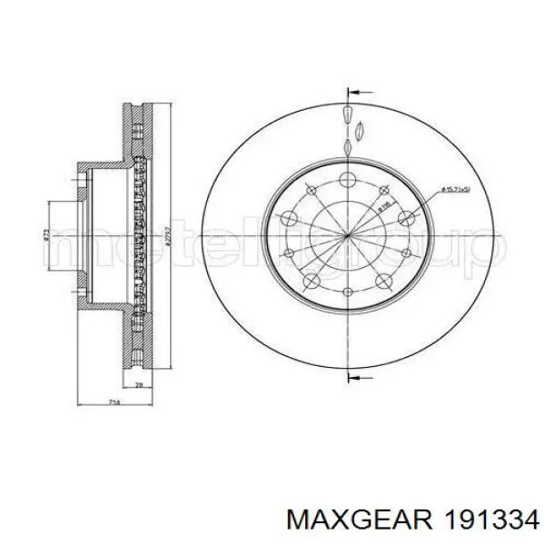 Передние тормозные диски 191334 Maxgear
