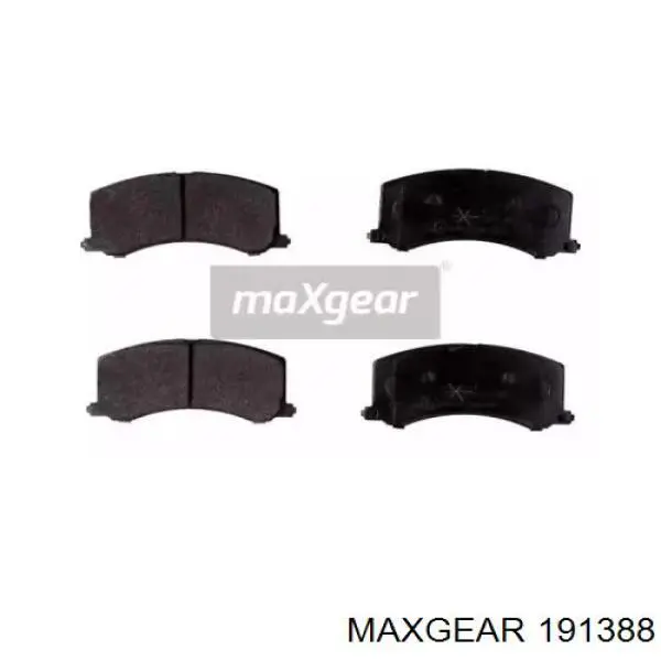 Передние тормозные колодки 191388 Maxgear