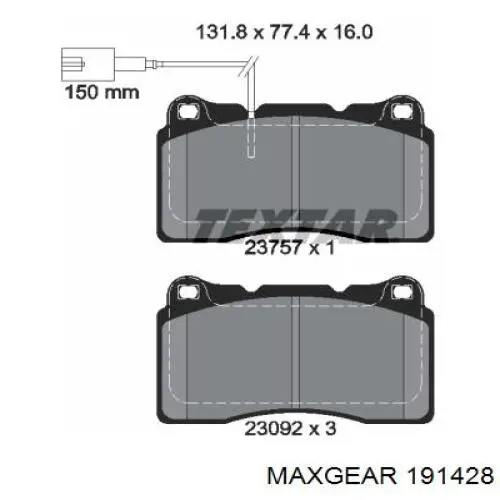 302318 VALEO Колодки передние