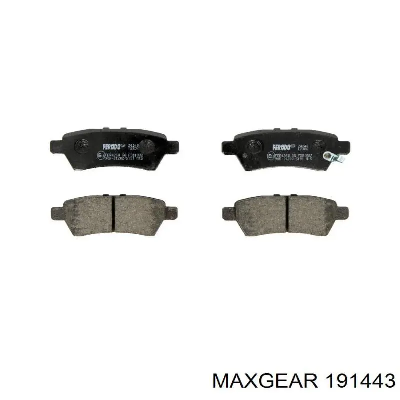 Купить 191443 Maxgear Колодки тормозные задние, дисковые