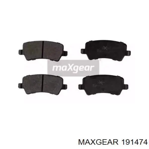 Задние тормозные колодки 191474 Maxgear