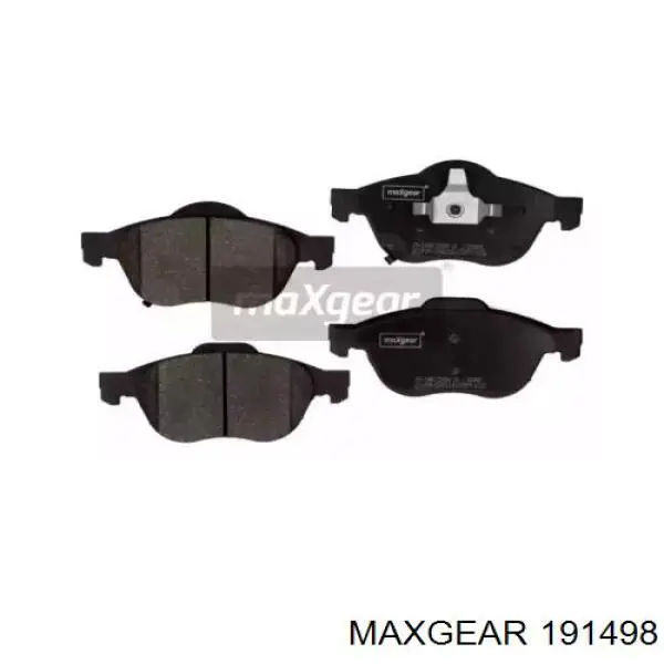 Передние тормозные колодки 191498 Maxgear