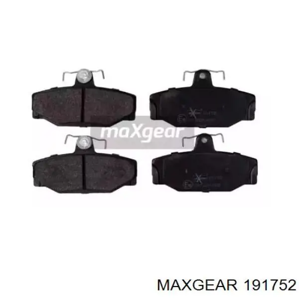 Колодки тормозные задние дисковые MAXGEAR 191752