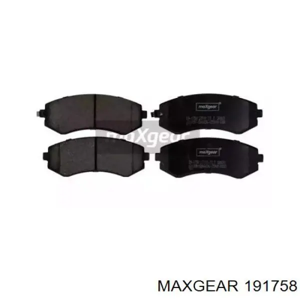 19-1758 Maxgear колодки тормозные передние дисковые