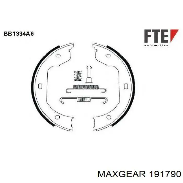 Колодки стояночного тормоза Maxgear 191790