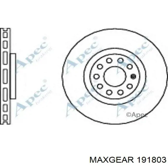 191803 Maxgear Диск тормозной передний