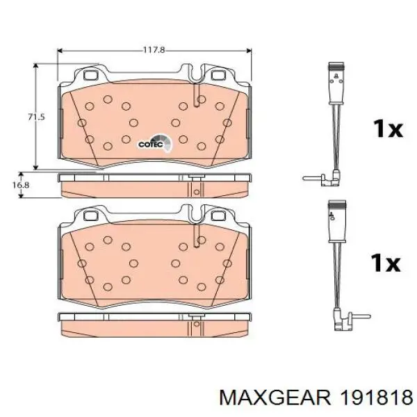Колодки Maxgear 191818 цена, от 25.51 USD