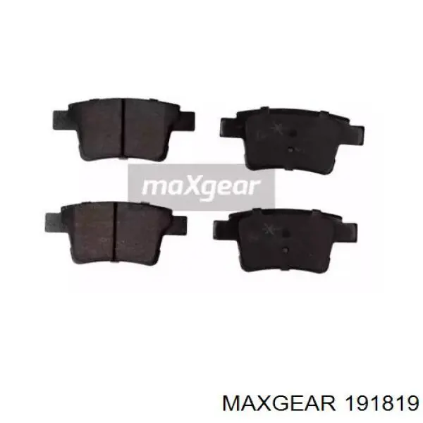 19-1819 Maxgear колодки тормозные задние дисковые
