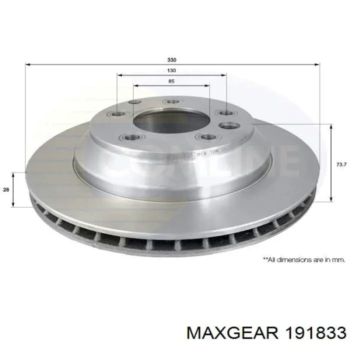 Задний тормозной диск Maxgear 191833 цена, от 53.46 USD