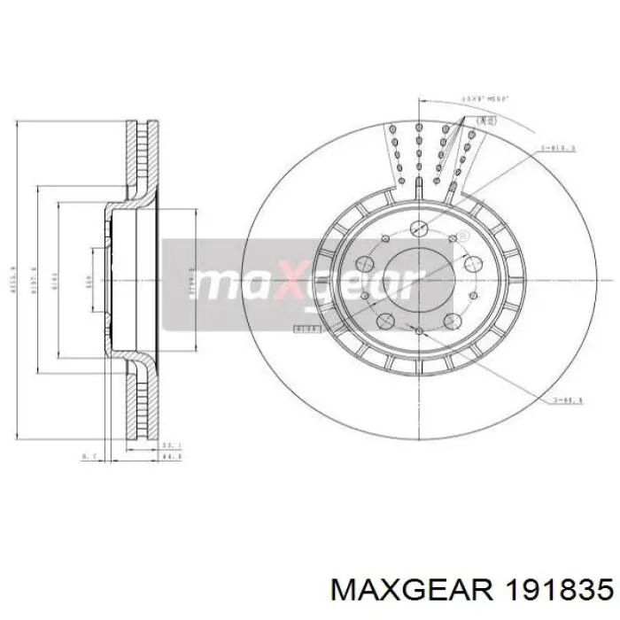 191835 Maxgear тормозные диски