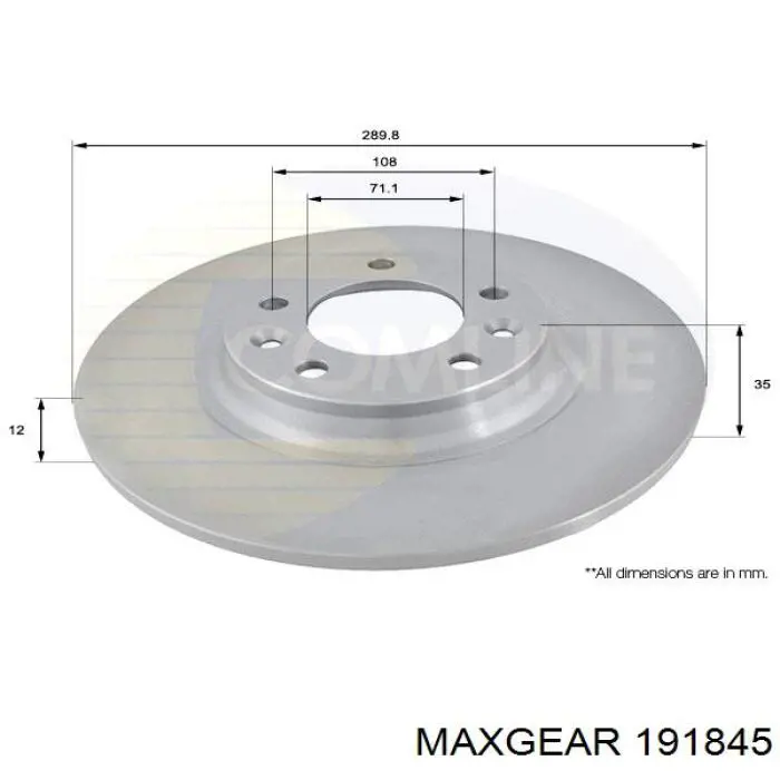 Тормозные диски 191845 Maxgear