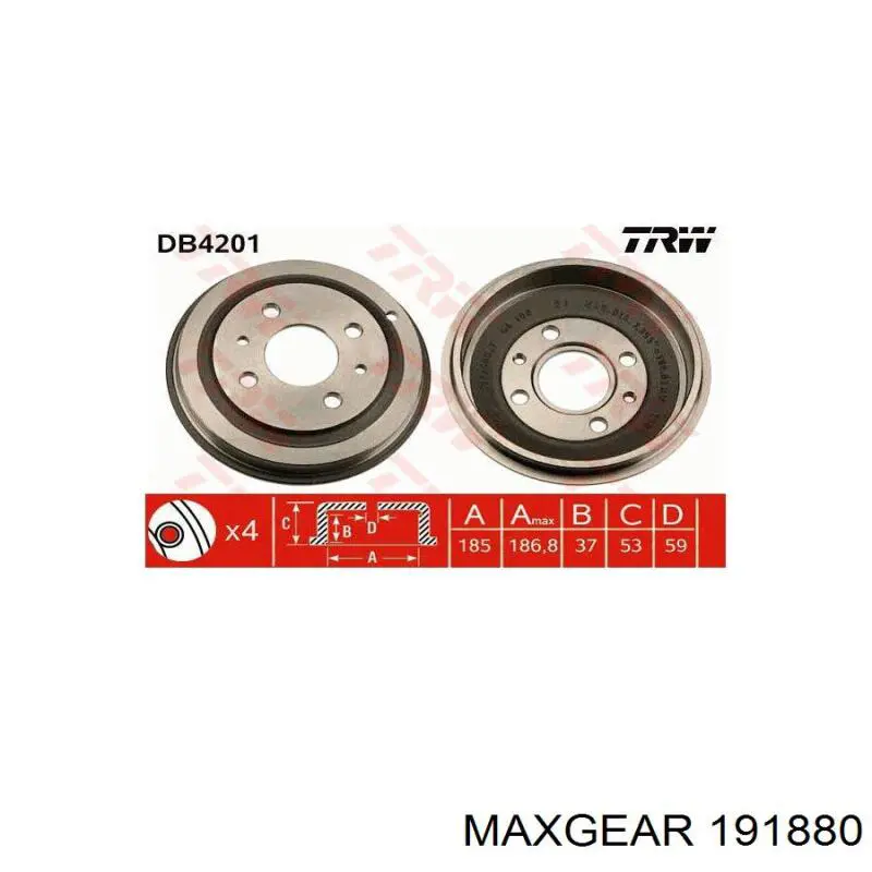 46448407 Fiat/Alfa/Lancia Тормозной барабан