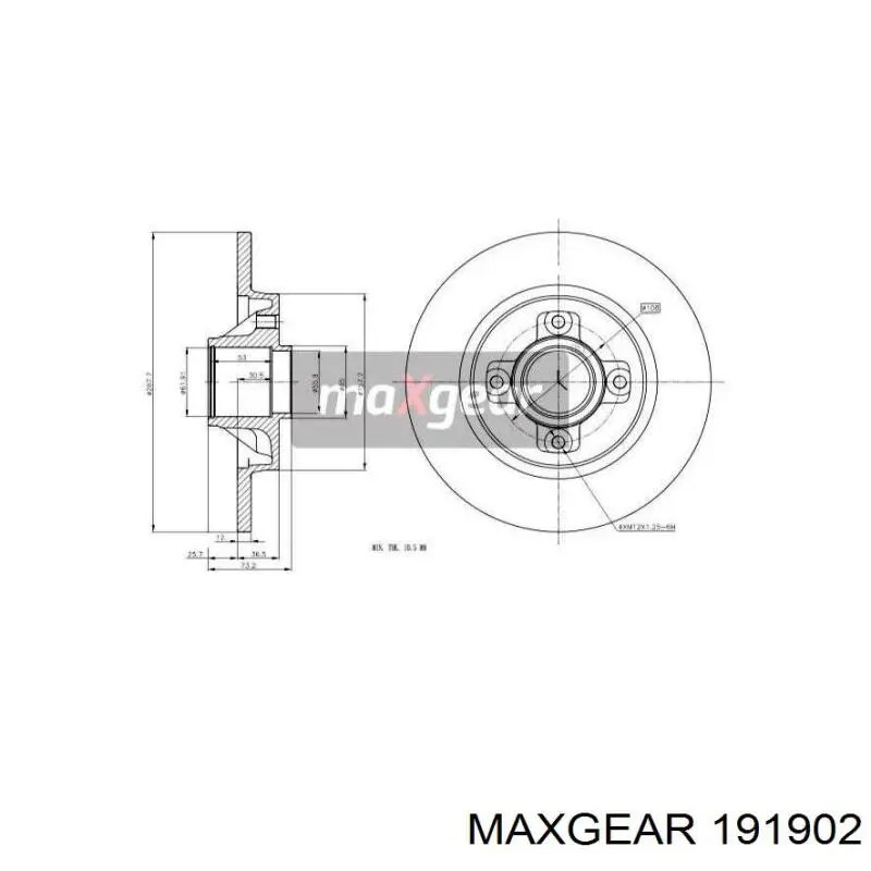 Тормозные диски 191902 Maxgear