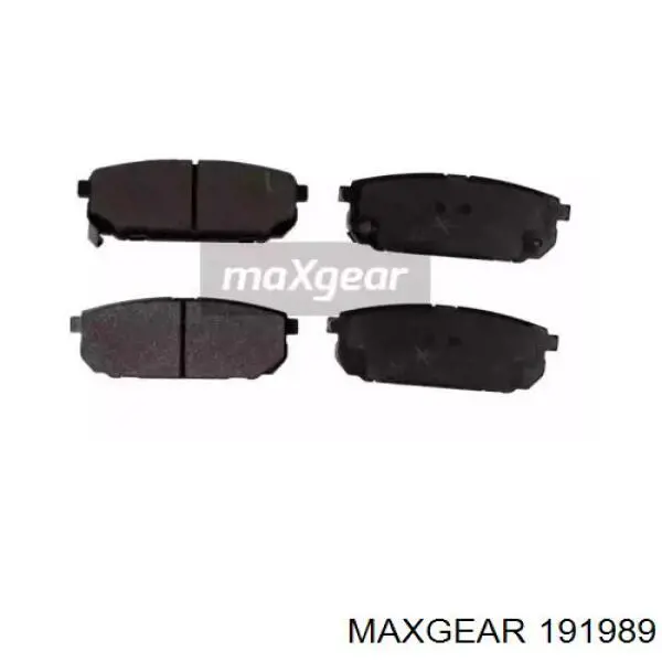 Колодки тормозные задние дисковые MAXGEAR 191989