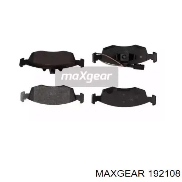 Передние тормозные колодки 192108 Maxgear