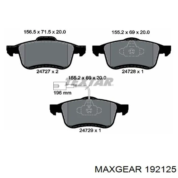 Колодки Maxgear 192125 цена, от 25.99 USD