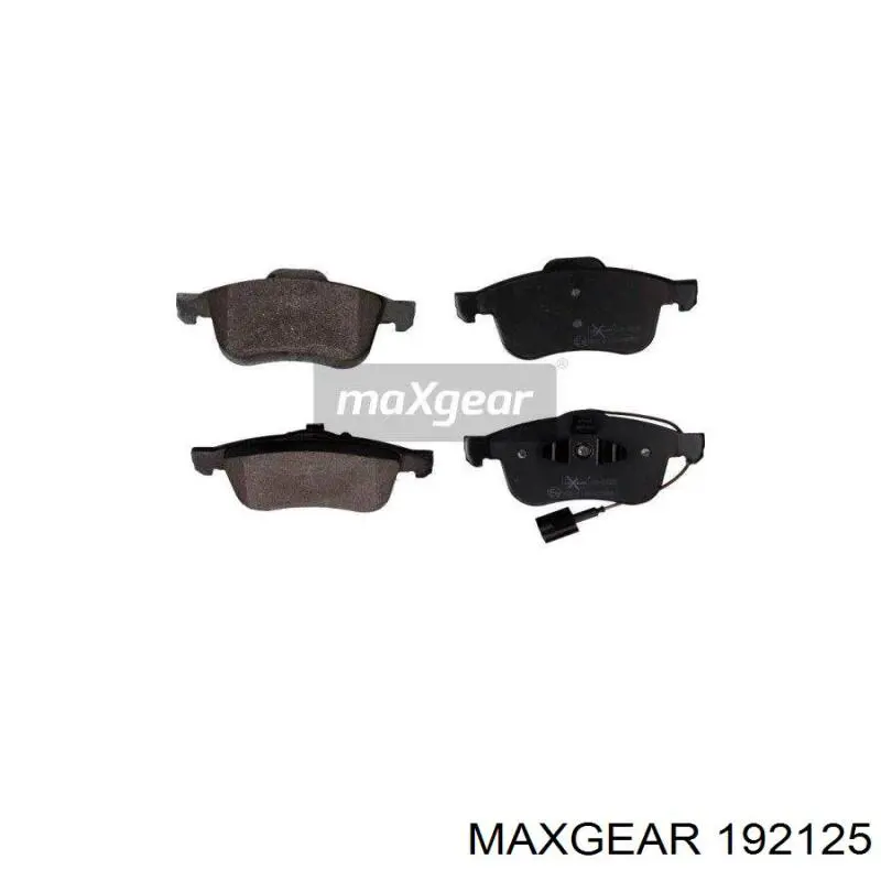 Передние тормозные колодки 192125 Maxgear
