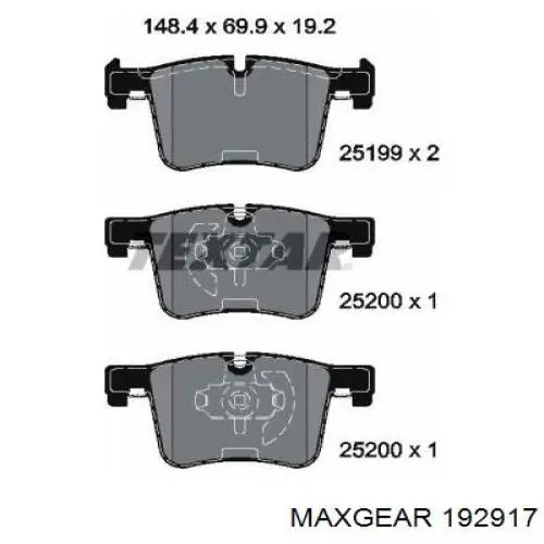 Колодки Maxgear 192917 цена, от 70.75 USD