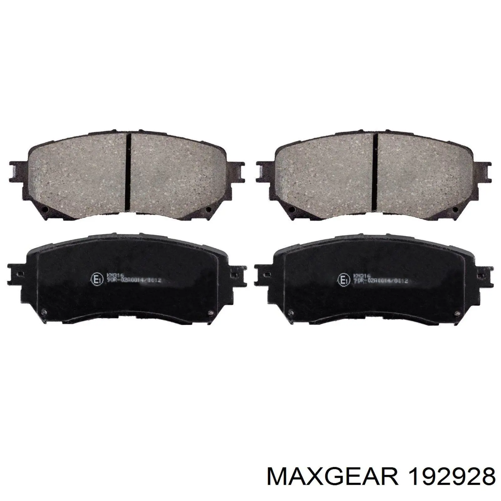 Передние тормозные колодки 192928 Maxgear