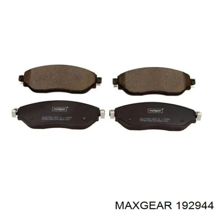 Передние тормозные колодки 192944 Maxgear