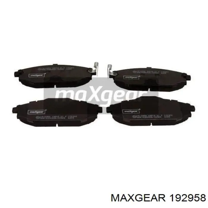 Передние тормозные колодки 192958 Maxgear