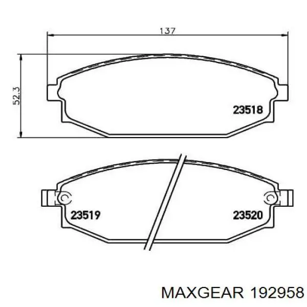 Колодки Maxgear 192958 цена, от 27.87 USD
