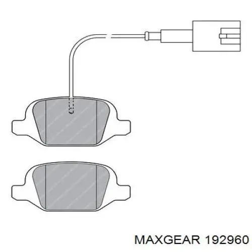 Колодки дисковые  Maxgear 192960 цена, от 17.50 USD