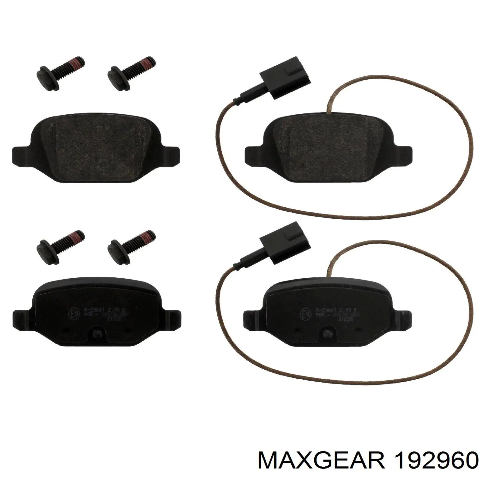 Задние тормозные колодки 192960 Maxgear