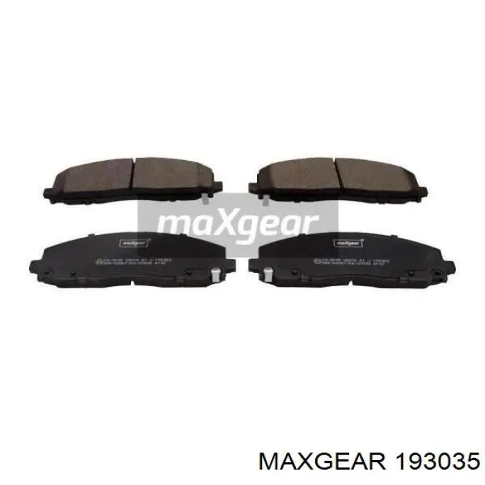 Передние тормозные колодки 193035 Maxgear