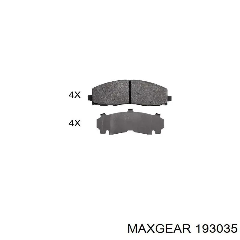 Купить 193035 Maxgear Колодки тормозные