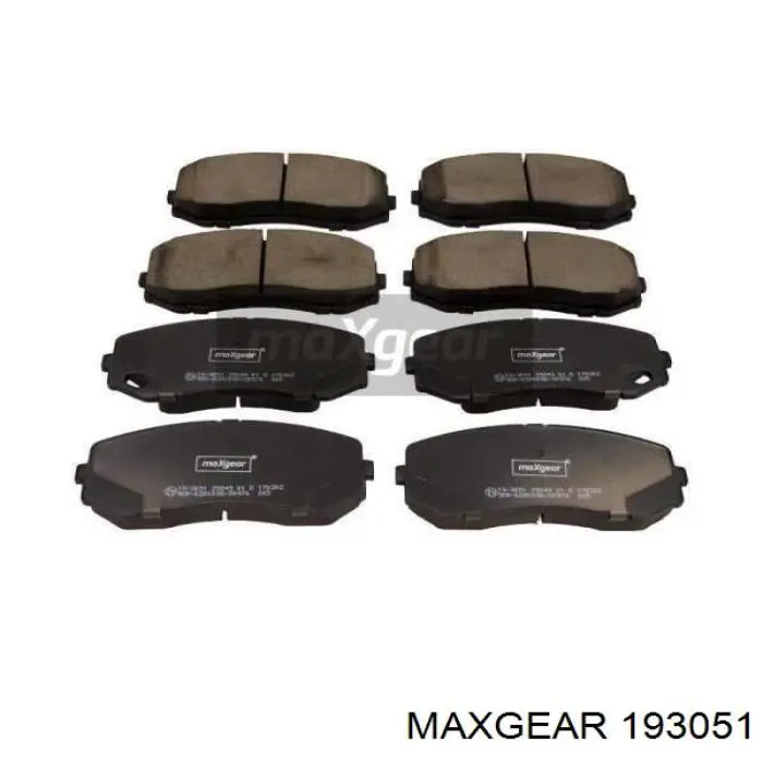 Передние тормозные колодки 193051 Maxgear