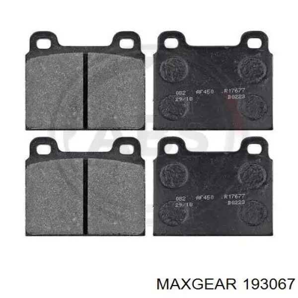 Передние тормозные колодки 193067 Maxgear