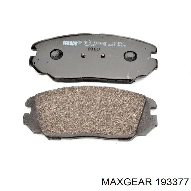 Передние тормозные колодки 193377 Maxgear