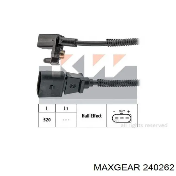 Датчик коленвала 240262 Maxgear