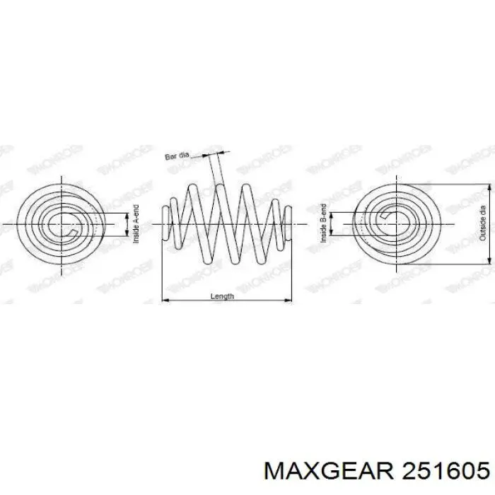 Полуось задняя 251605 Maxgear