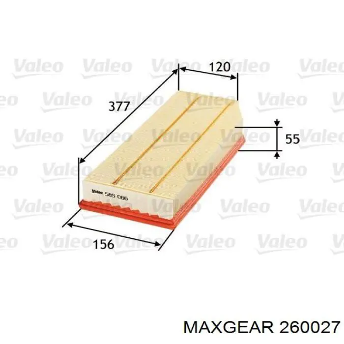 Фильтр воздушный Maxgear 260027