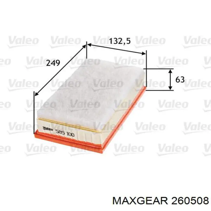 Купить 260508 Maxgear Автомобильный фильтр воздуха