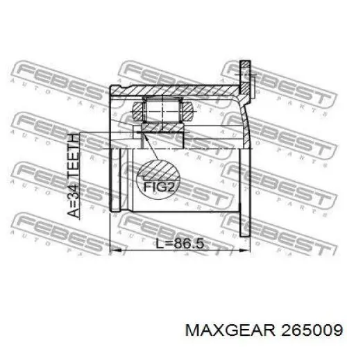 Шарнир угловых скоростей внутренний передний VAG 1K0498103CXREF цена, от 35.37 USD