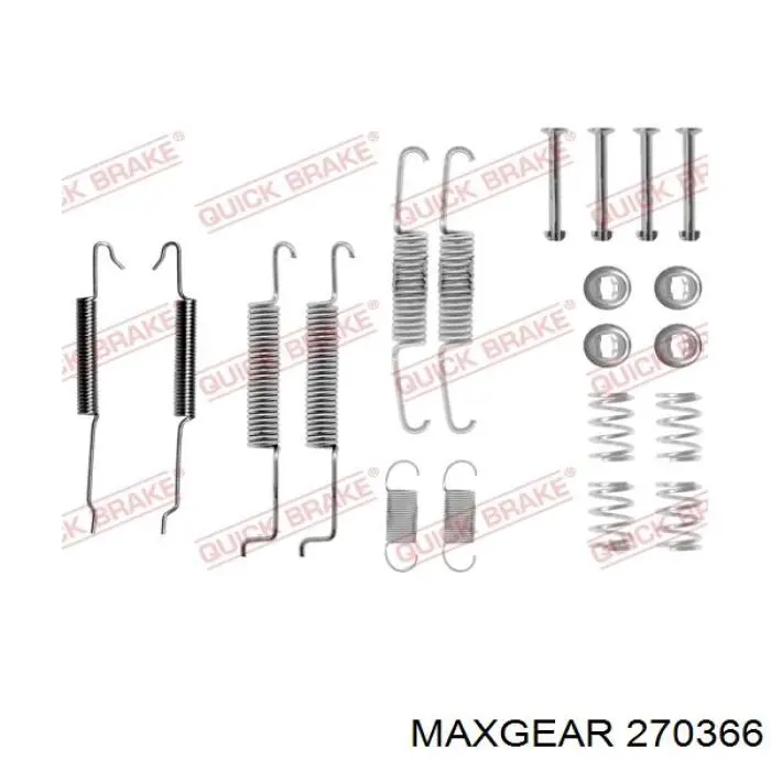 Ремкомплект тормозных колодок Maxgear 270366 цена, от 8.43 USD