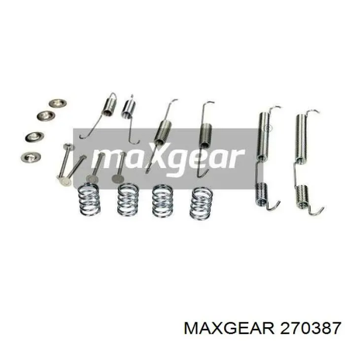 Монтажный комплект задних барабанных колодок 270387 Maxgear