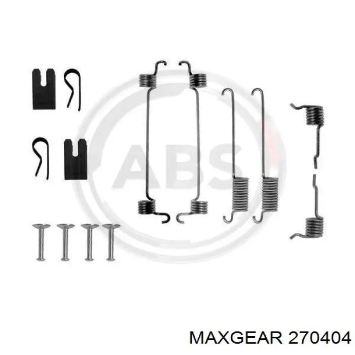 27-0404 Maxgear монтажный комплект задних барабанных колодок