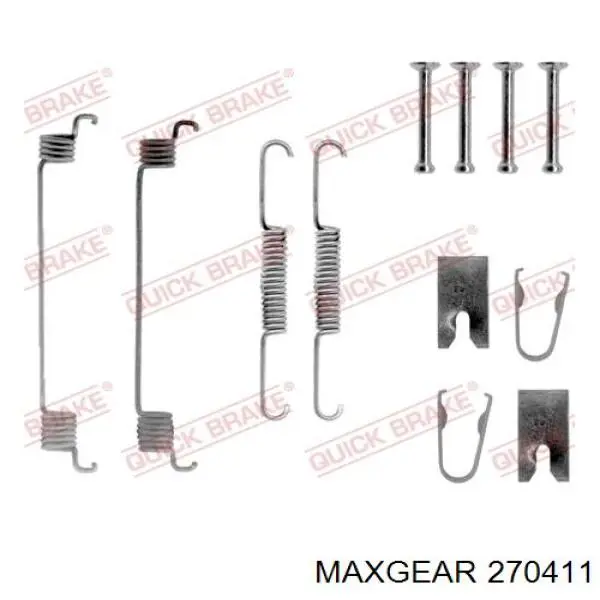 Механизм подвода (самоподвода) барабанных колодок (разводной ремкомплект) 270411 Maxgear