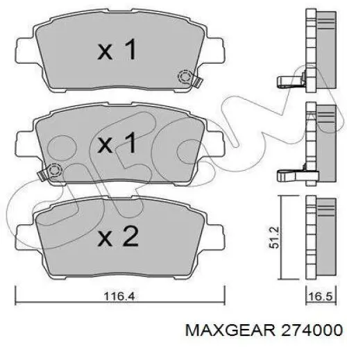 Клапан EGR, рециркуляции газов Maxgear 274000