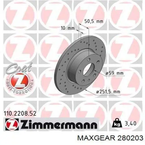 Купить 280203 Maxgear Подъемник механический ветрового стекла