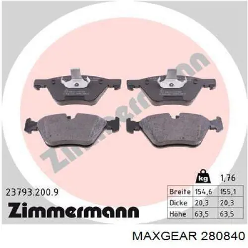 Замок капота 280840 Maxgear