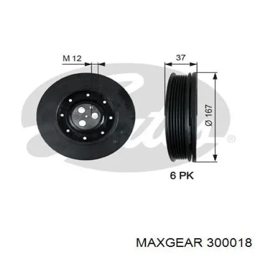 Купить 300018 Maxgear Шкив-демпфер коленвала
