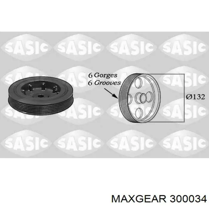 Шкив коленвала 300034 Maxgear